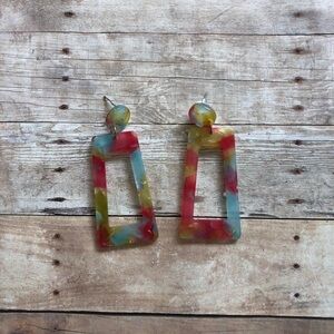 Colorful Geometric Acrylic Earrings